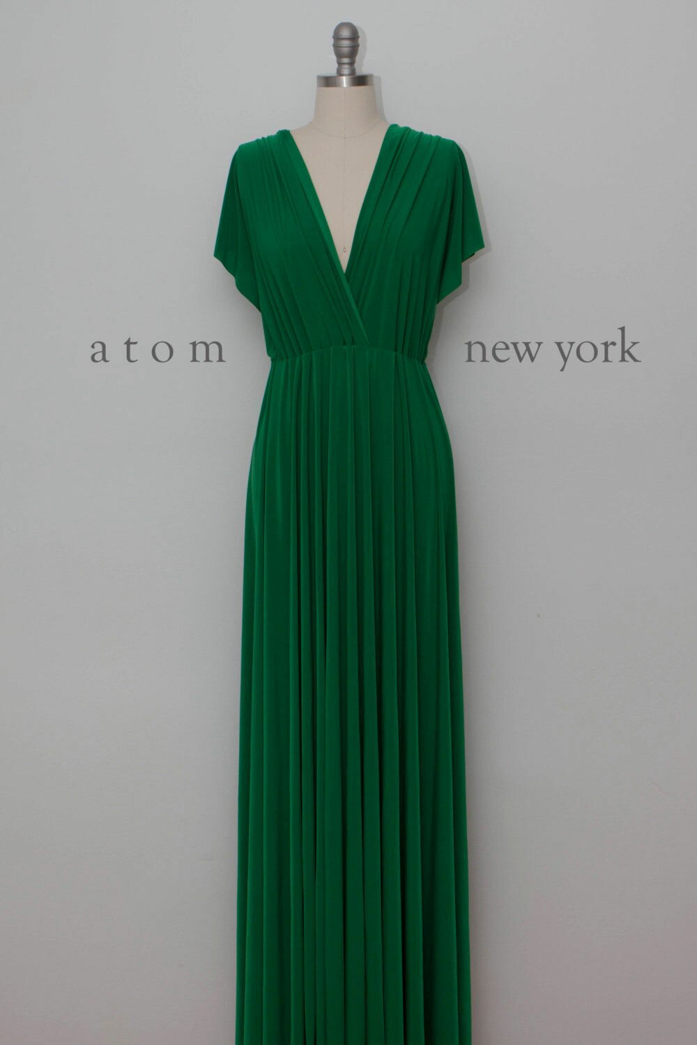 Green formal dress long, Convertible Dress Wrap Dress, green dress, Maid of Honor Dress Prom Dress