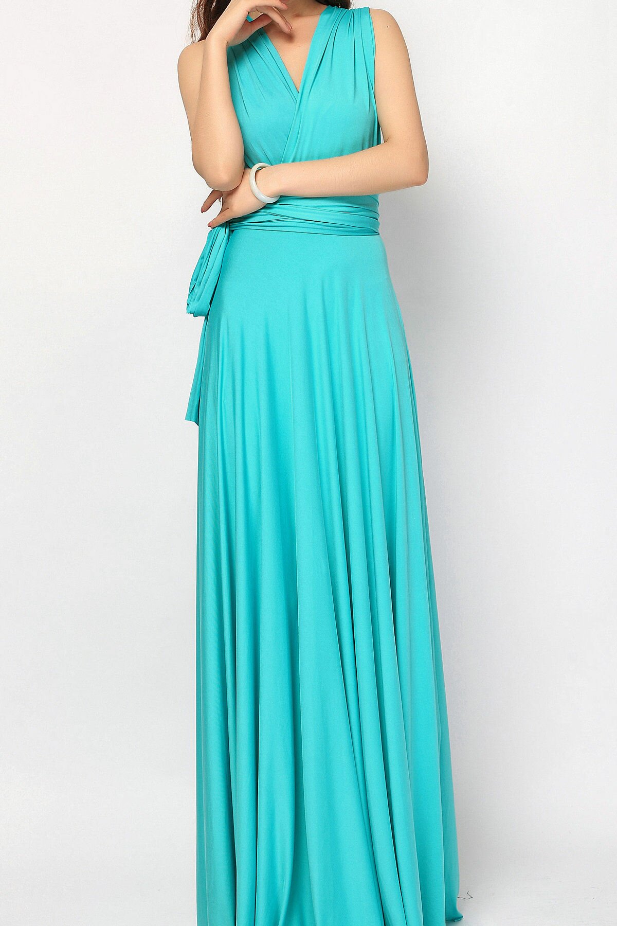 turquoise multiway dress