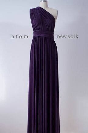 Dark Purple Infinity Dress, Short Bridesmaids Dresses, Wrap Dresses, Convertable dresses