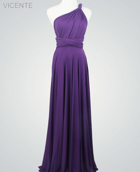 purple convertible dress