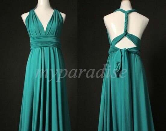 5 Jade Convertible Dress Set, Green Infinity Dress, Convertible Dresses for Bridesmaids