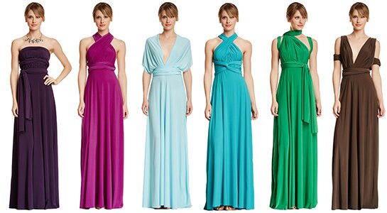 Set of 17 Bridesmaid infinity dress, Wedding Party dress, Prom Dress, Convertible Evening dress floor length