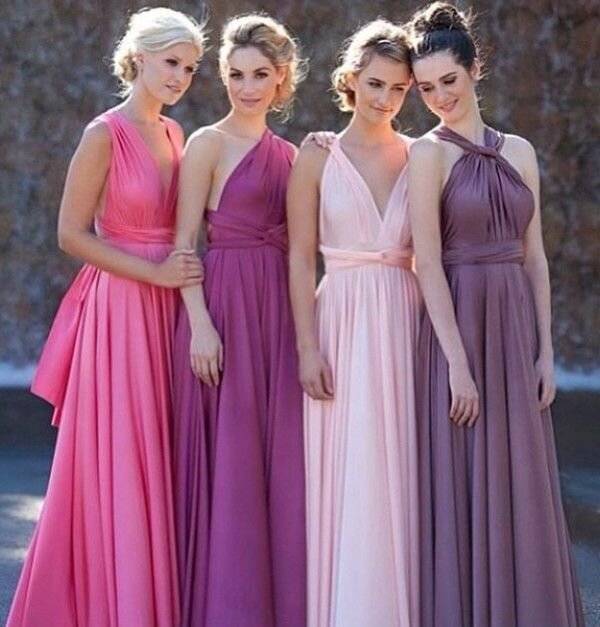 Long Dress for party#convertiblebridesmaiddress  Wrap dress bridesmaid,  Infinity dress bridesmaid, Multiway bridesmaid dress