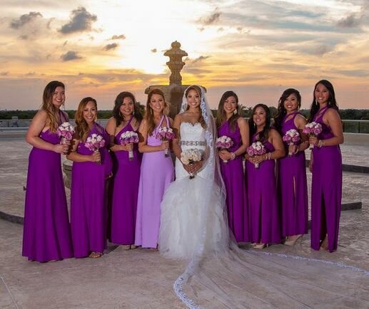 Set of 15 Infinity Dresses, Purple Convertible Bridesmaid Dress, Floor Length Bridesmaid Dress, Garden Wedding Dress