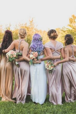 Set of 5 Infinity Dresses, Convertible Dress, Convertible Wrap Bridesmaid Dress, Long Convertible Bridesmaid Dress
