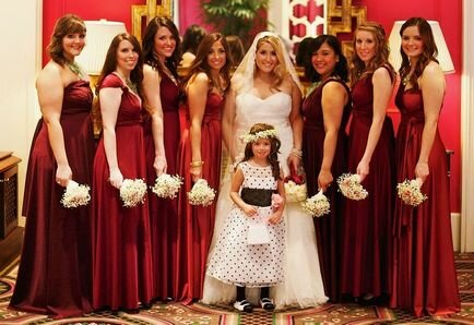 Pack of 6 Infinity Dresses, Red Weddings Dress, Red Wedding Floor Length Dress, Party Dress, Evening Dress