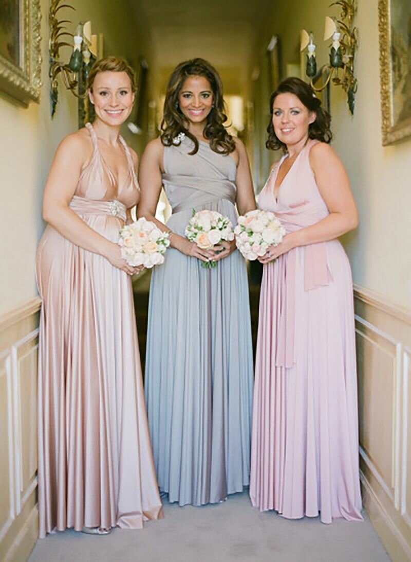 pink champagne bridesmaid dresses